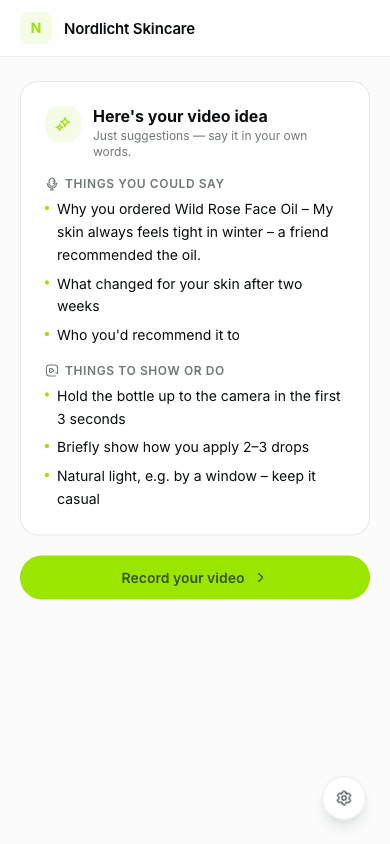 Personal video idea