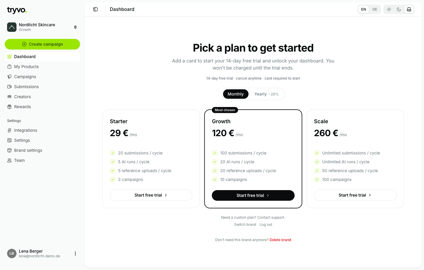 Plan picker