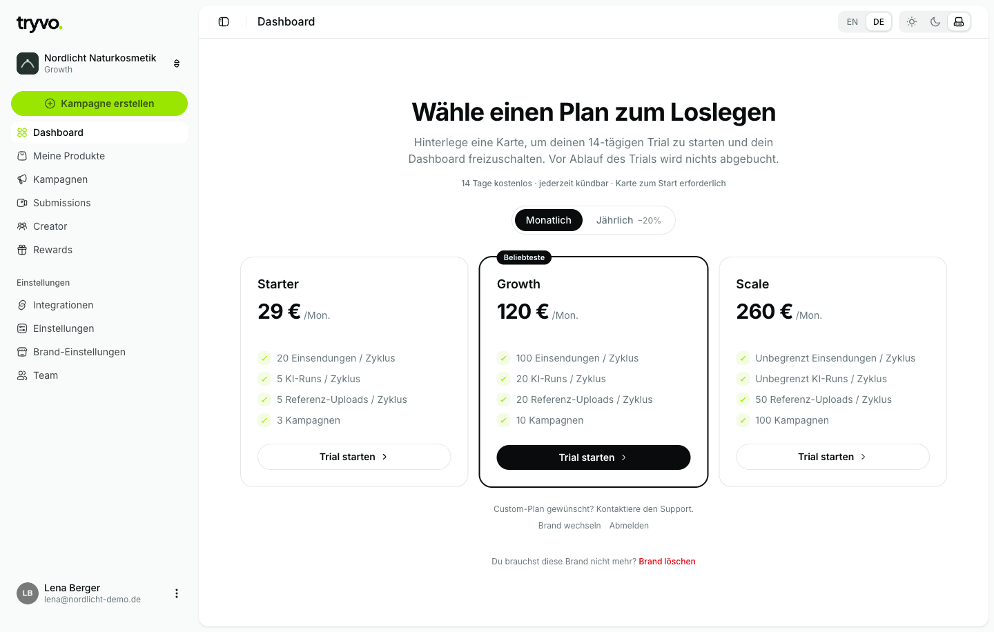 Planauswahl