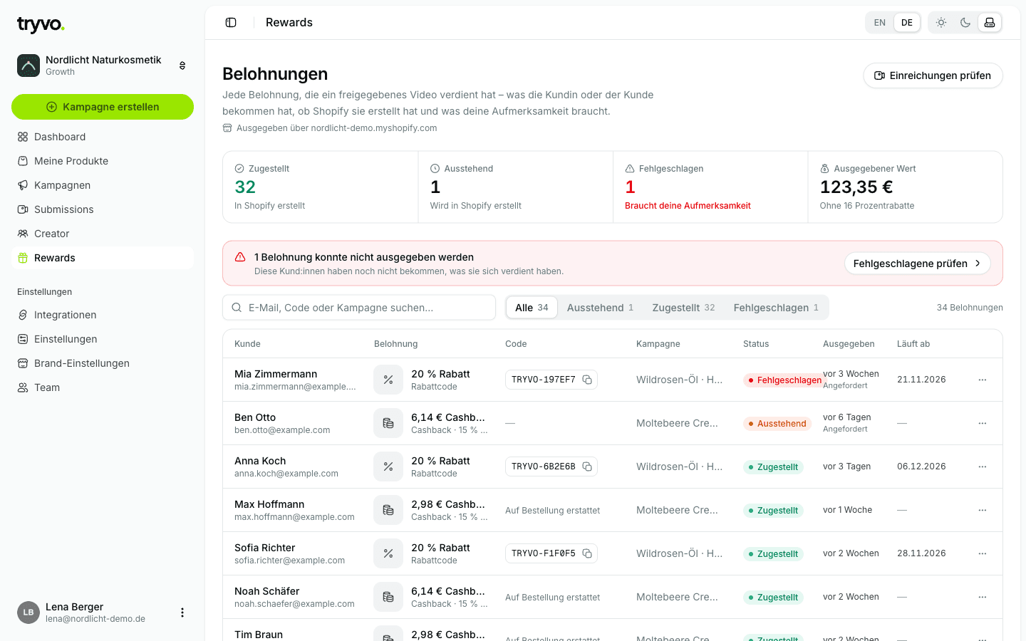Belohnungsliste