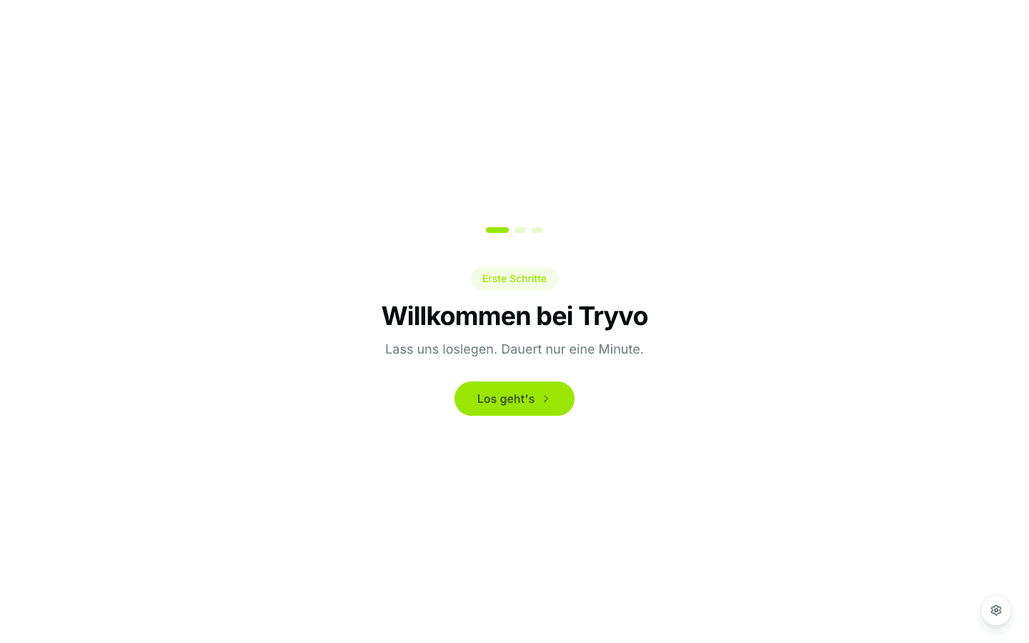 Willkommensbildschirm